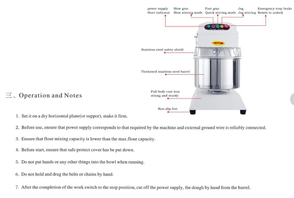 Food Machine Commercial Bakery Shop Use 20L Spiral Mixer Spiral Equipment Hooks Flour Dough Mixer/Mixing Bowls H20 Mixer 20 Litre Mixer