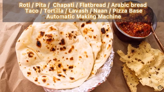 Roti Maker Chapati entièrement automatique faisant la machine à pain pita arabe
